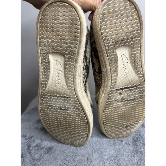 Clark's Azella Theoni Espadrille Brown Snake Slip on Loafer Women's Size 7.5M - Picture 5 of 7